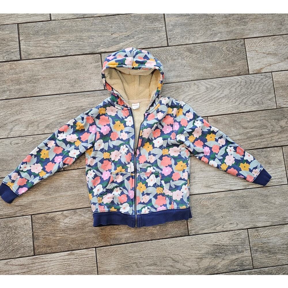 HANNAH‎ ANDERSON FLORAL HOODED SWEATSHIRT FLEECE LINED SIZE 10